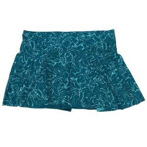 Athleta Size 3X Ace Printed Tennis Skort 13.5" Teal Ripple Marble Borealis NWT